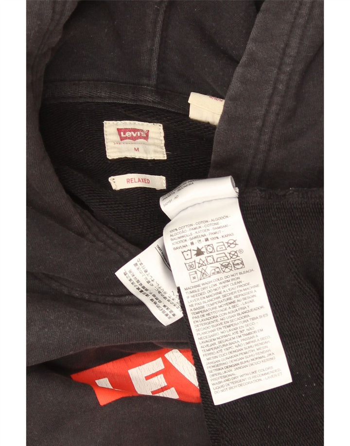 Levi's muška opuštena majica s kapuljačom s kapuljačom, srednje sivi pamuk