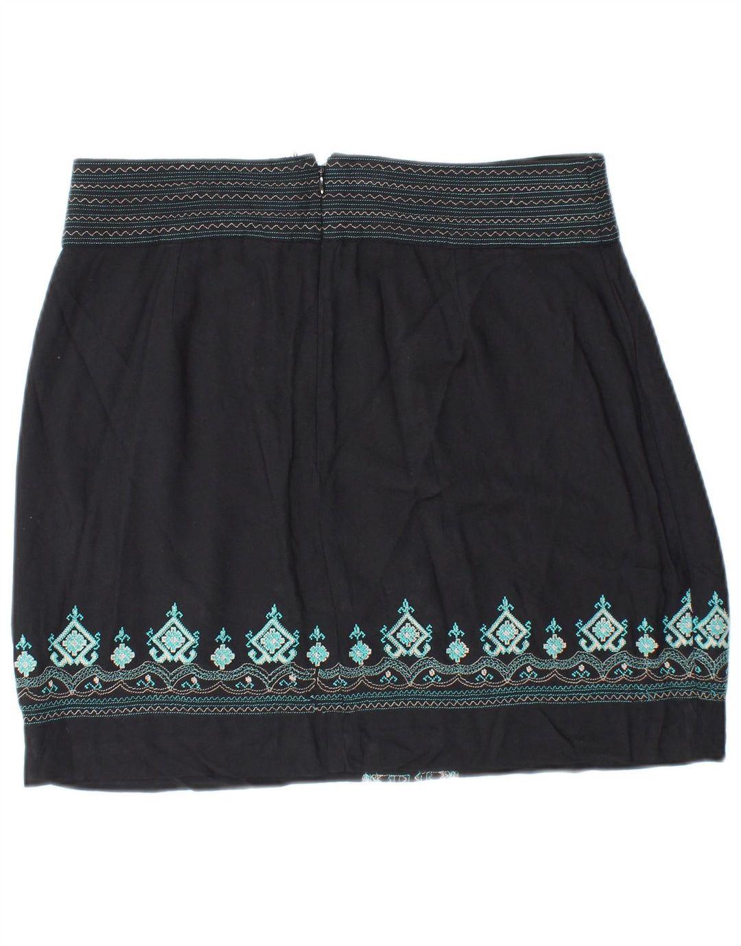 MONSOON ženska mini suknja W30 srednje crna Fair Isle viskoza