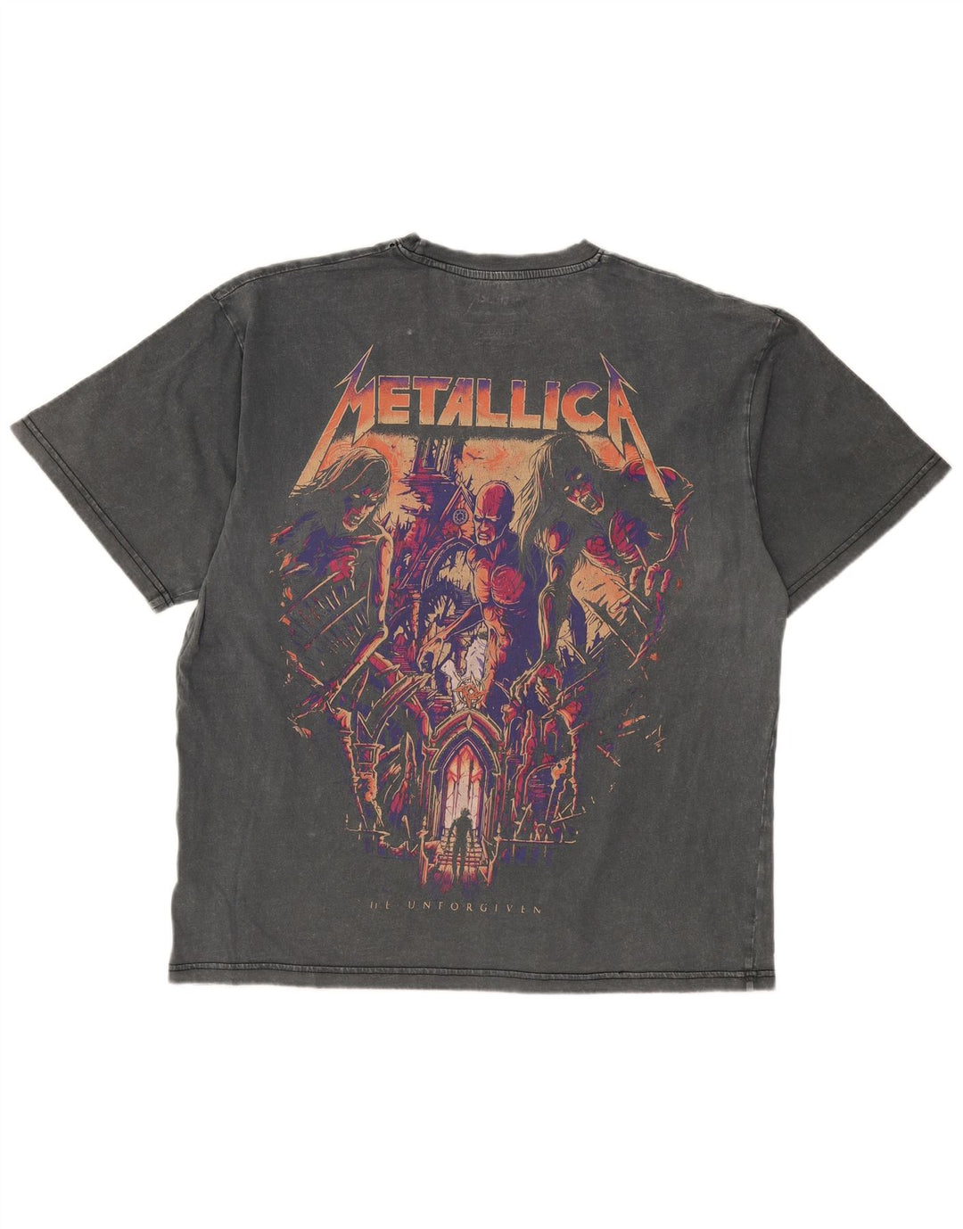 Pull & Bear muška Metallica grafička majica kratkih rukava Srednje sivi pamuk