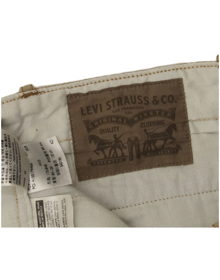 LEVI'S muške chino kratke hlače W33 srednje bež pamuk