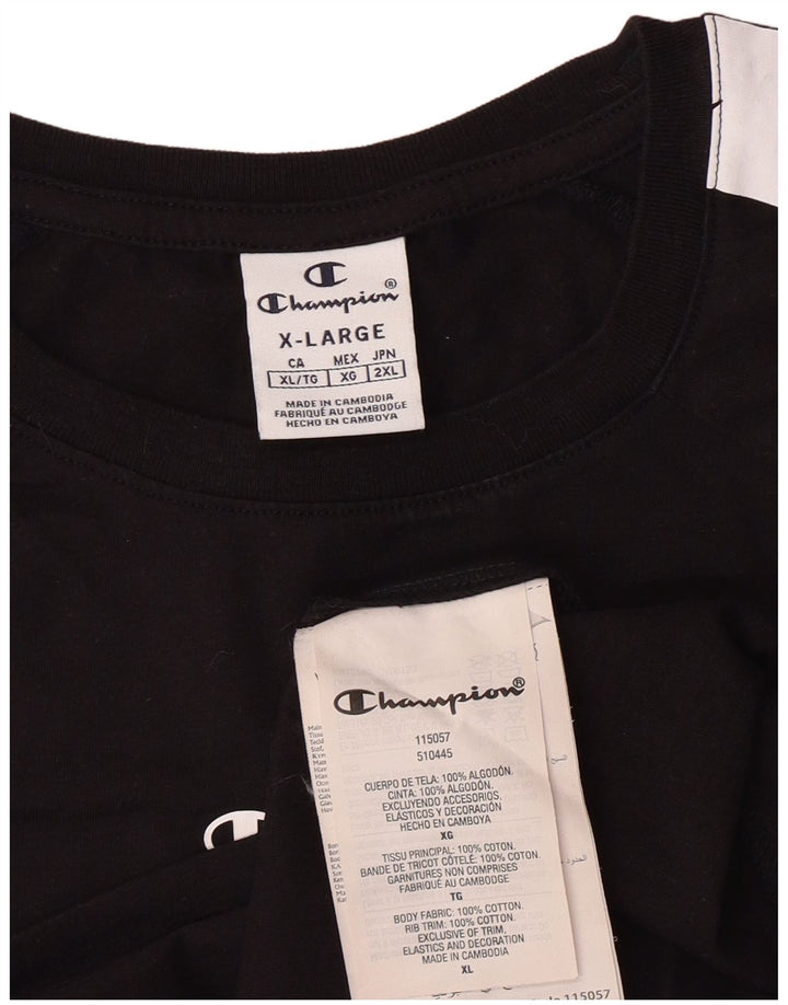 Champion ženska majica kratkih rukava s grafičkim motivima XL, crni pamuk