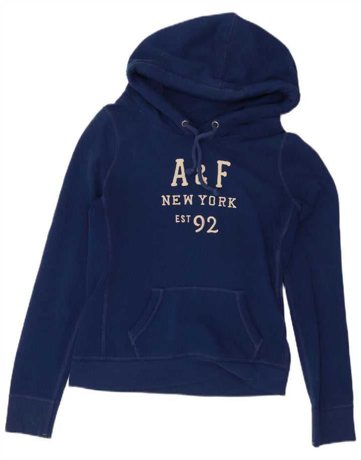 ABERCROMBIE & FITCH Ženska majica s kapuljačom s kapuljačom UK 14 Srednje tamnoplava