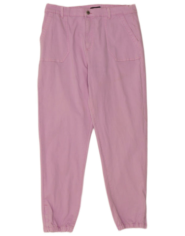 Marks & Spencer Womens Joggers Chino Trousers UK 16 Large W34 L28 Purple