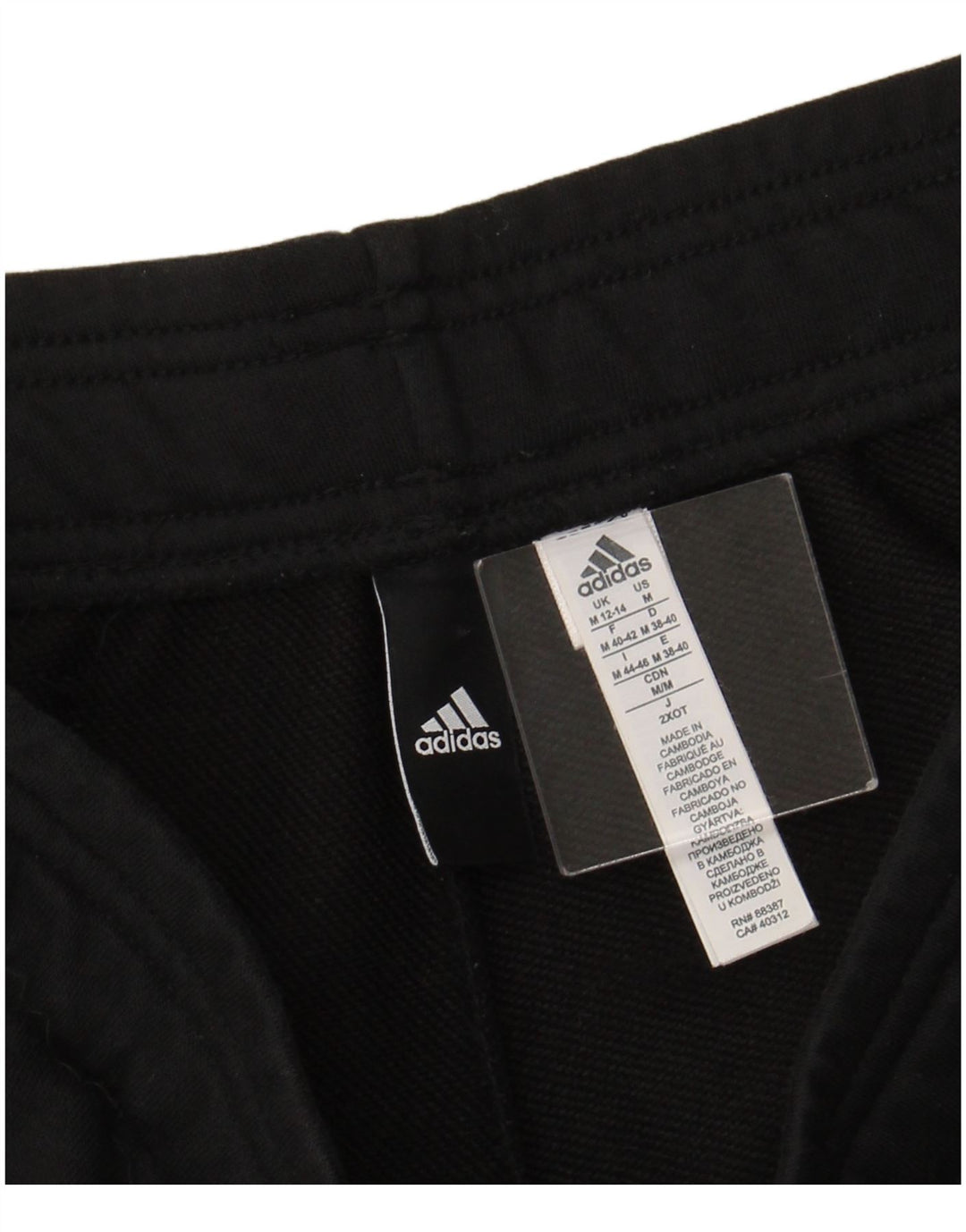 ADIDAS Ženske grafičke trenirke Hlače Joggers UK 12/14 srednje crne