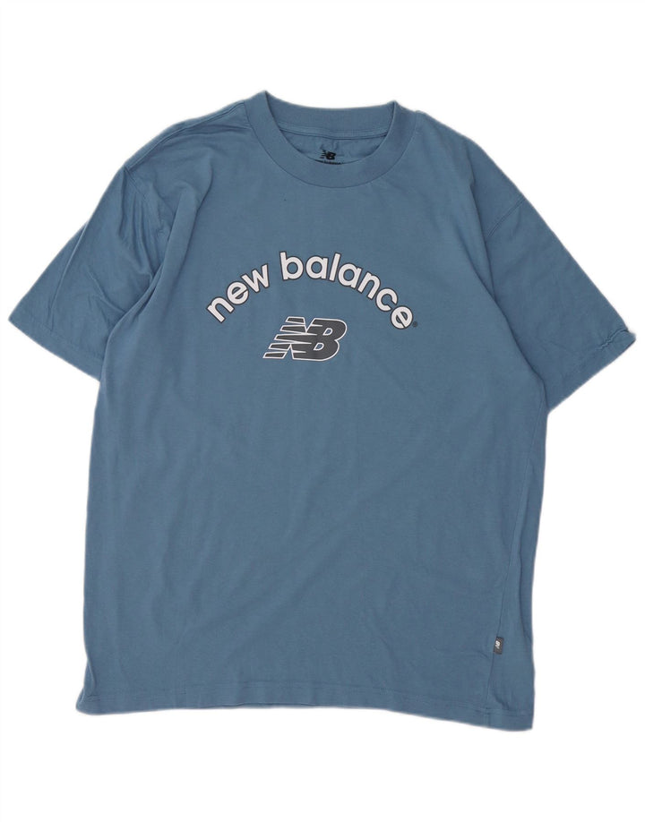 NEW BALANCE Muška majica kratkih rukava s grafičkim motivima Srednje plavi pamuk