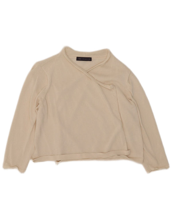Marks & Spencer ženski kardigan džemper s 3/4 rukavima UK 12 Medium Off White