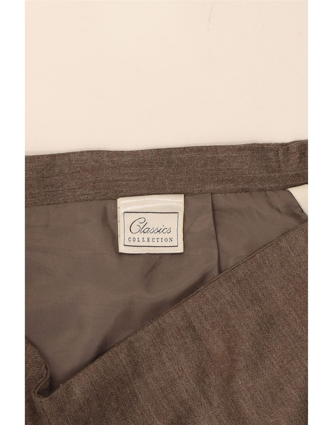 CLASSICS Womens Pencil Skirt W32 Large  Brown Polyester Vintage Classics and Second-Hand Classics from Messina Hembry 