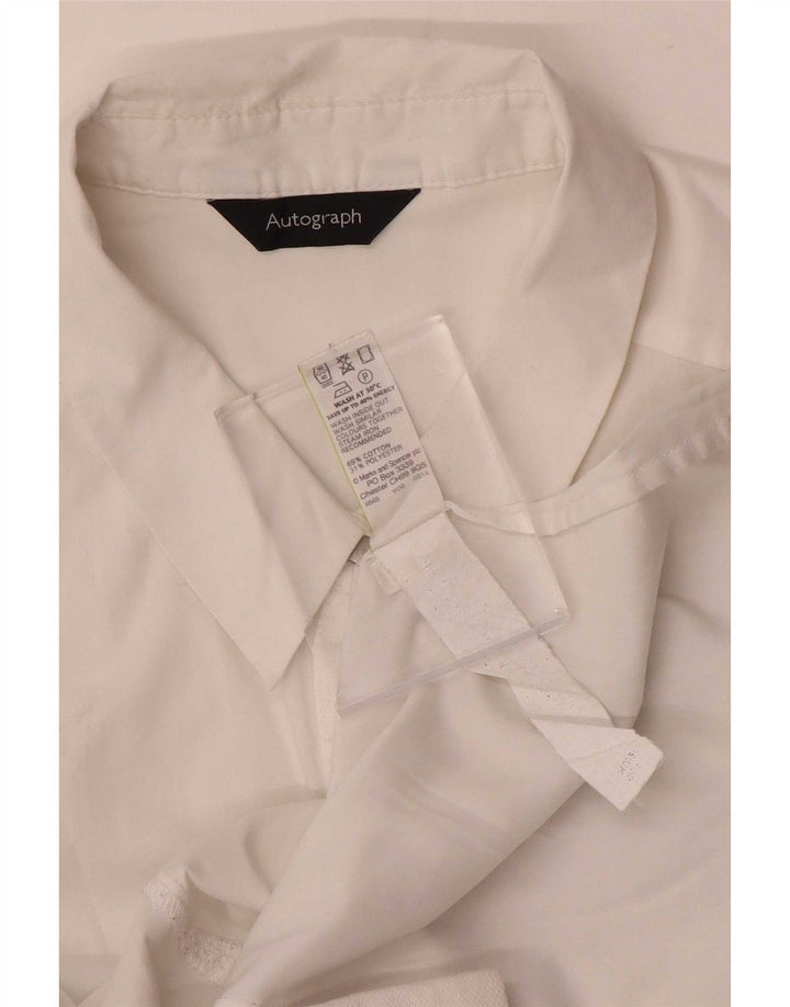 Marks & Spencer ženska majica s autogramom UK 12 Srednje bijeli pamuk