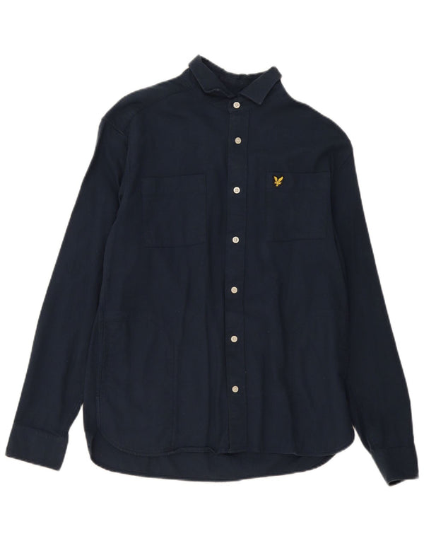 Lyle & Scott muška košulja mala tamnoplava pamučna