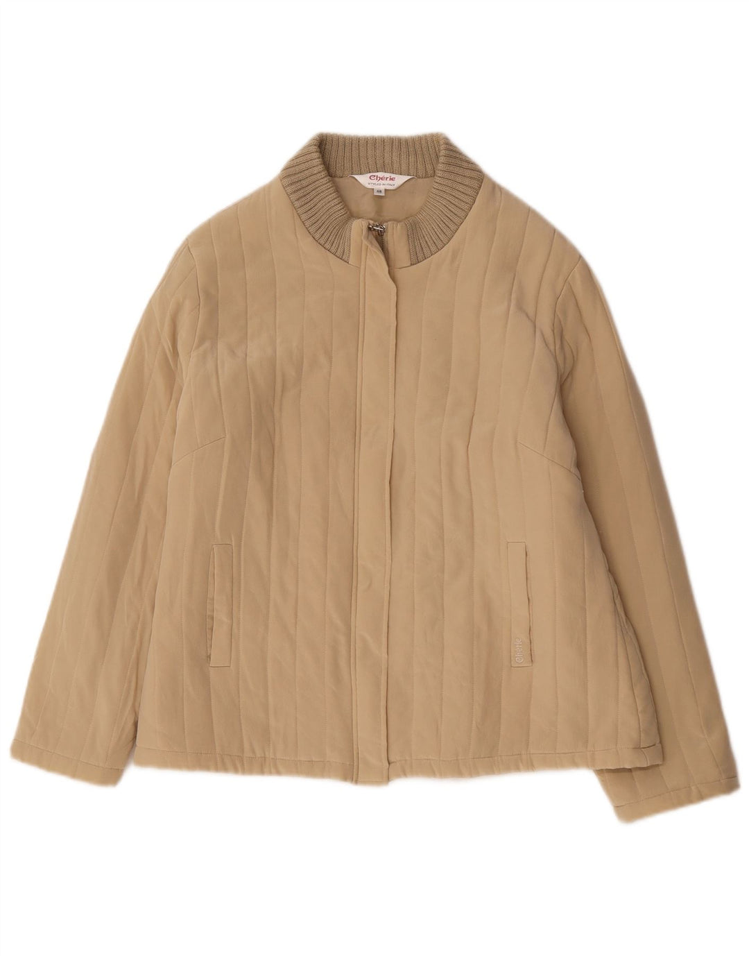 cherie ženska bomber jakna IT 46 Large Beige Silk