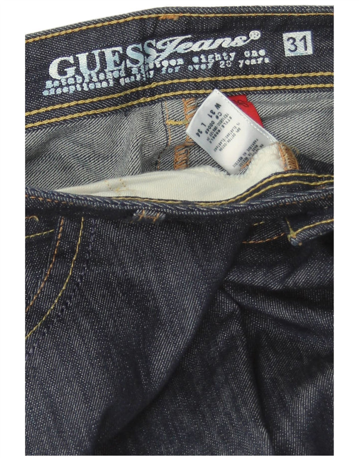 Ženske traperice Guess Bootcut W31 L34 tamnoplavi pamuk