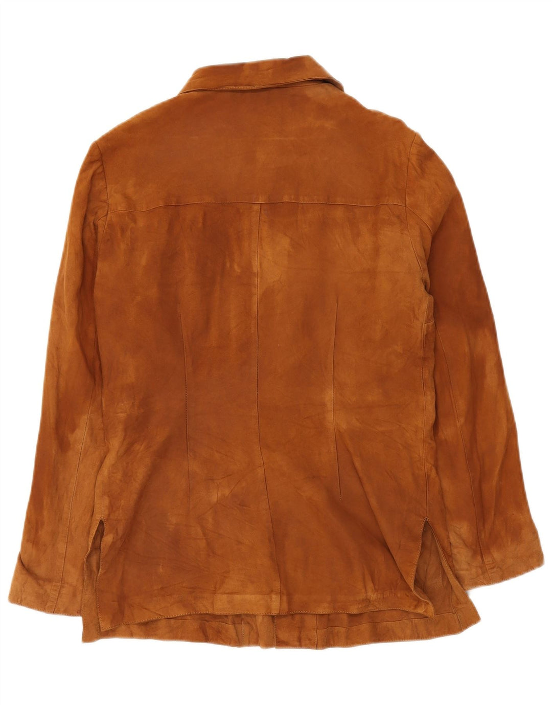 Vintage ženska jakna od brušene kože UK 12 srednje smeđa kožna klasična