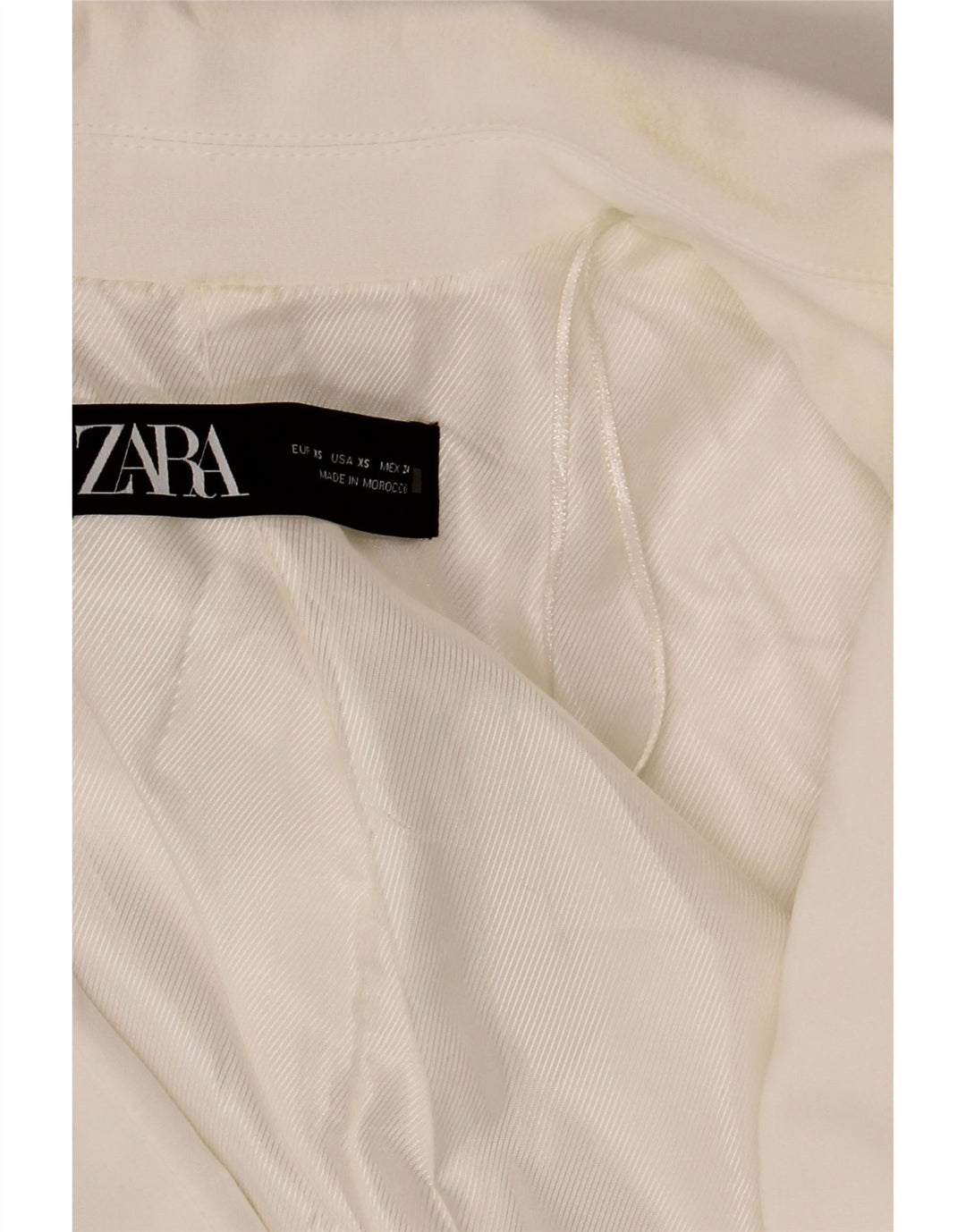 Zara ženska otvorena prevelika jakna UK 6 XS bijeli poliester
