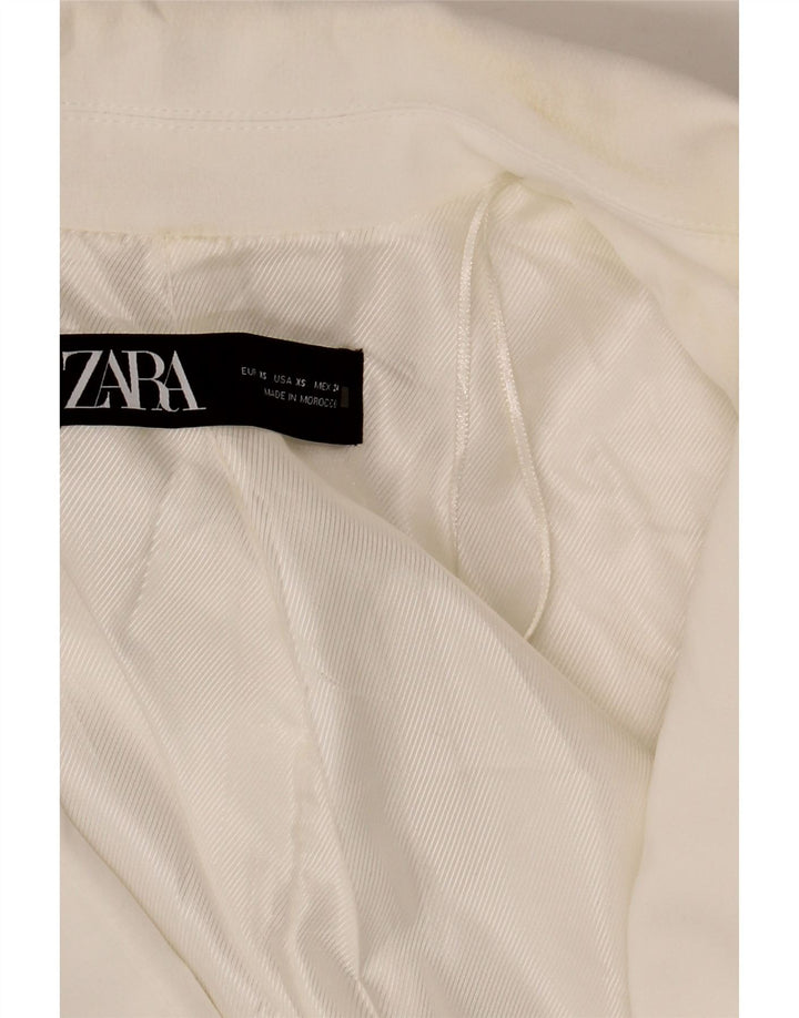 Zara ženska otvorena prevelika jakna UK 6 XS bijeli poliester