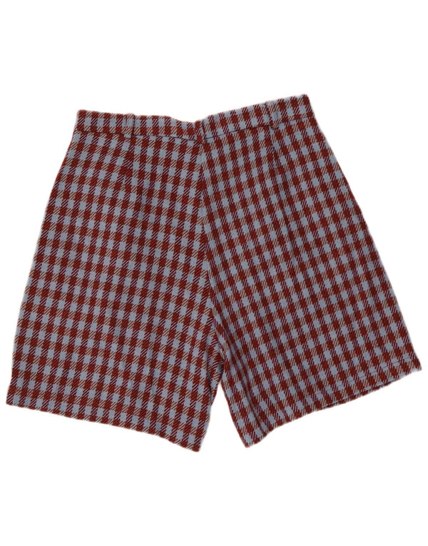 Vintage ženske ležerne kratke hlače IT 42 srednje W28 bordo houndstooth