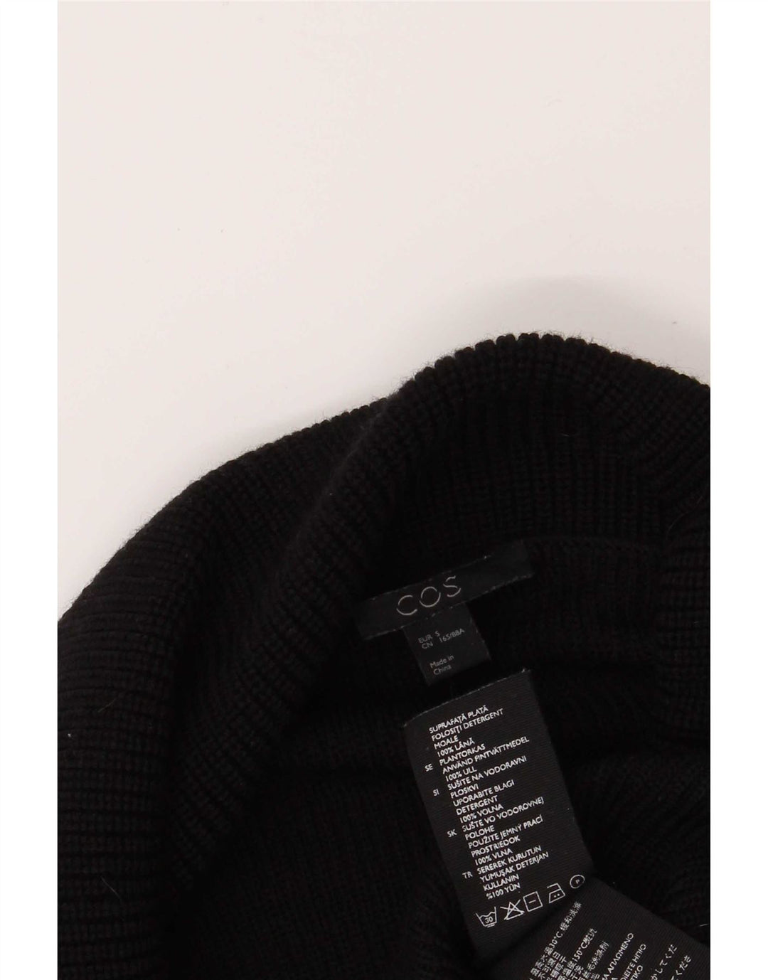 Cos ženski pulover s kratkim rol ovratnikom UK 10 Small Black