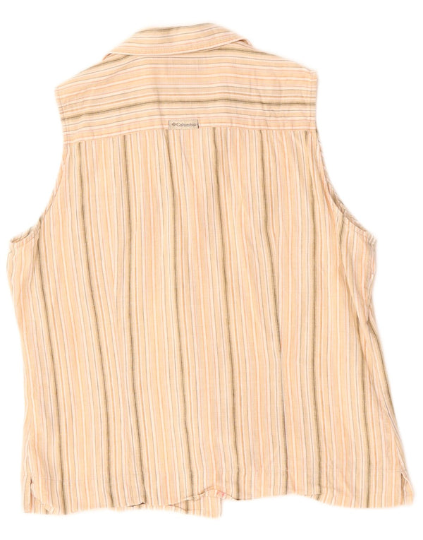 COLUMBIA ženska vojna majica bez rukava UK 16 velike bež pruge