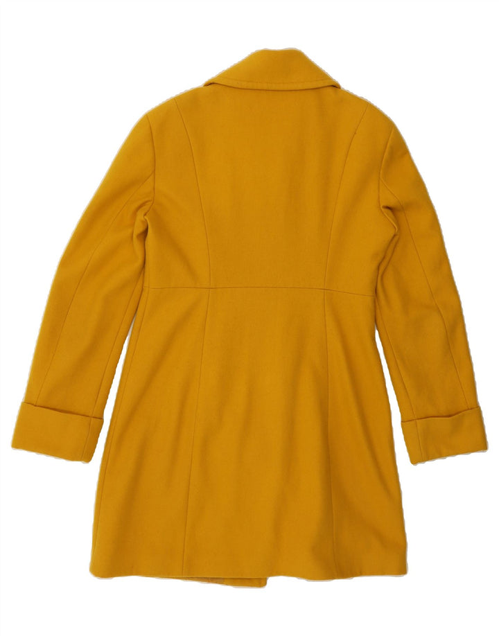 BENETTON Womens Overcoat IT 48 XL Yellow Wool Vintage Benetton and Second-Hand Benetton from Messina Hembry 