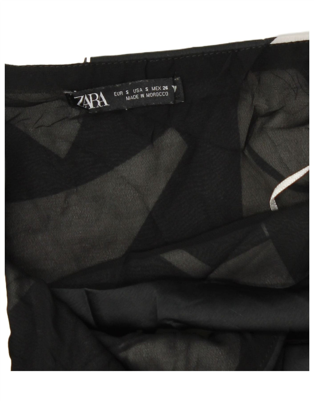 Zara ženski mini sarafan UK 8 mali crni geometrijski