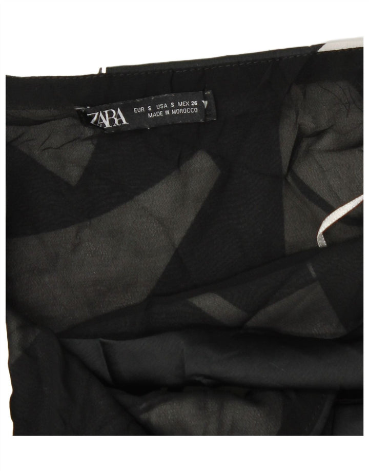 Zara ženski mini sarafan UK 8 mali crni geometrijski