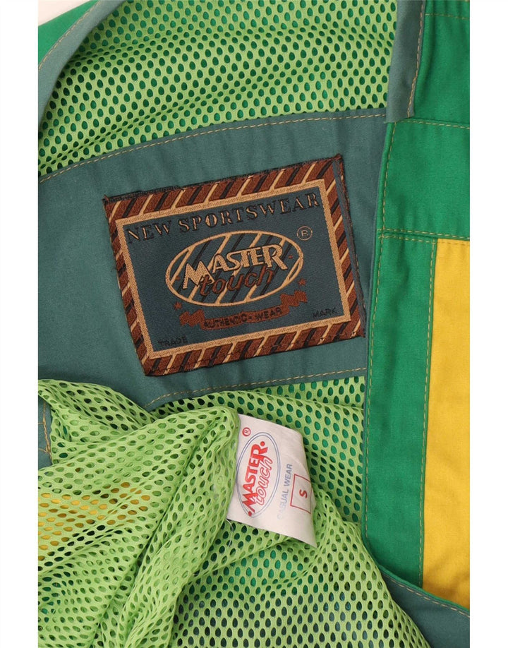 Master Mens Gilet UK 40 Large Green Colourblock Pamuk