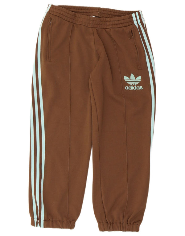 Adidas trenirka za djevojčice, hlače za trčanje, 13-14 godina, smeđi poliester