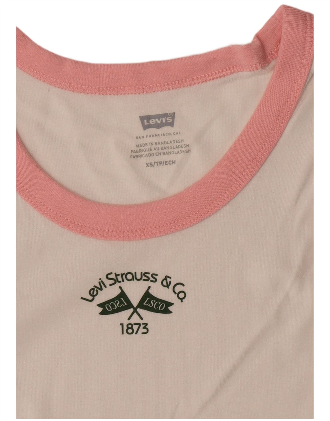 Levi's ženski kratki grafički prsluk UK 6 XS Off White