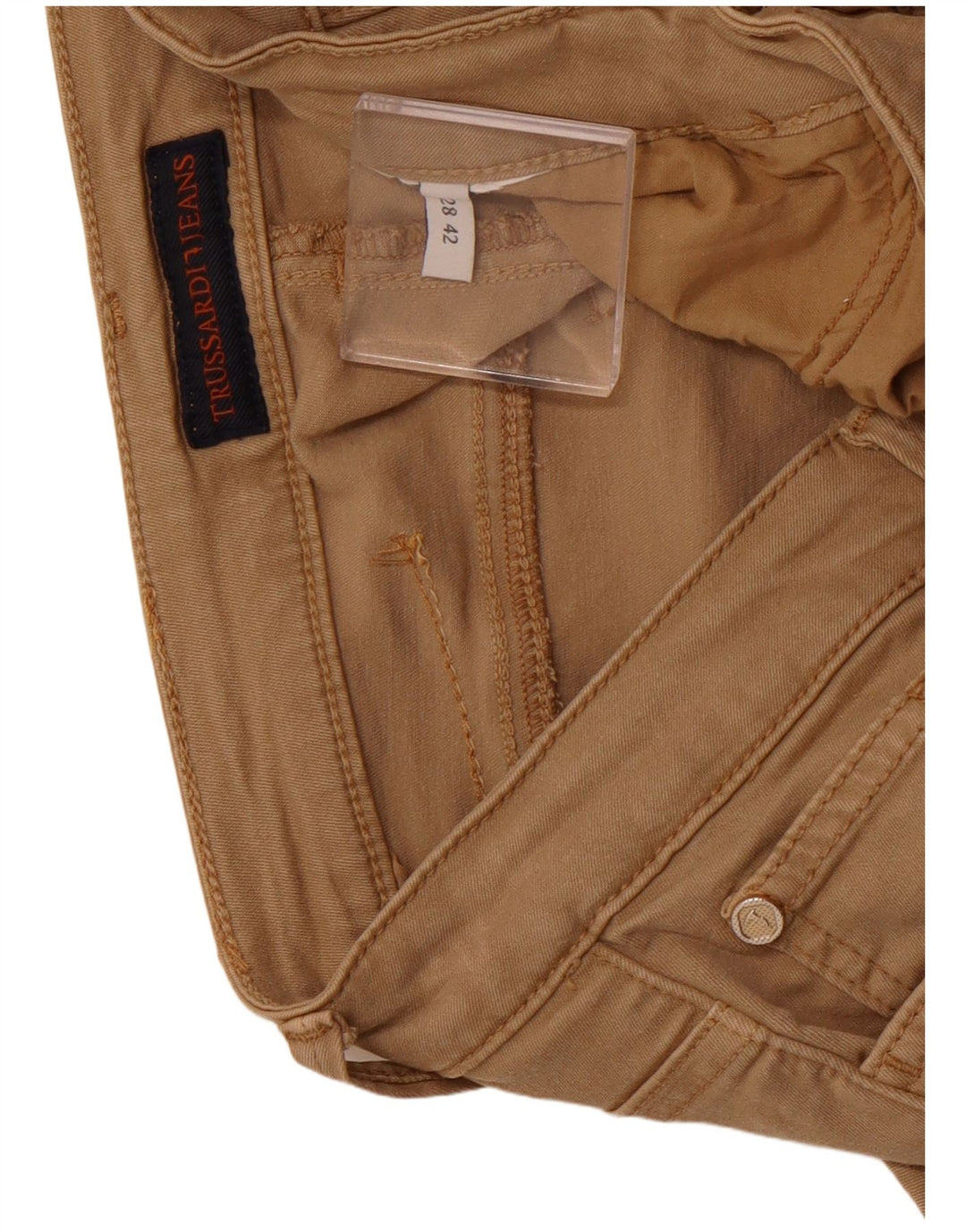 TRUSSARDI ženske uske ležerne hlače IT 42 srednje W28 L25 smeđe