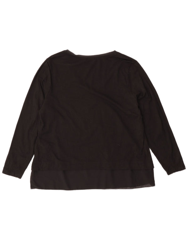 Fiorella Rubino Ženska majica dugih rukava s grafikama UK 14 Srednje crni pamuk