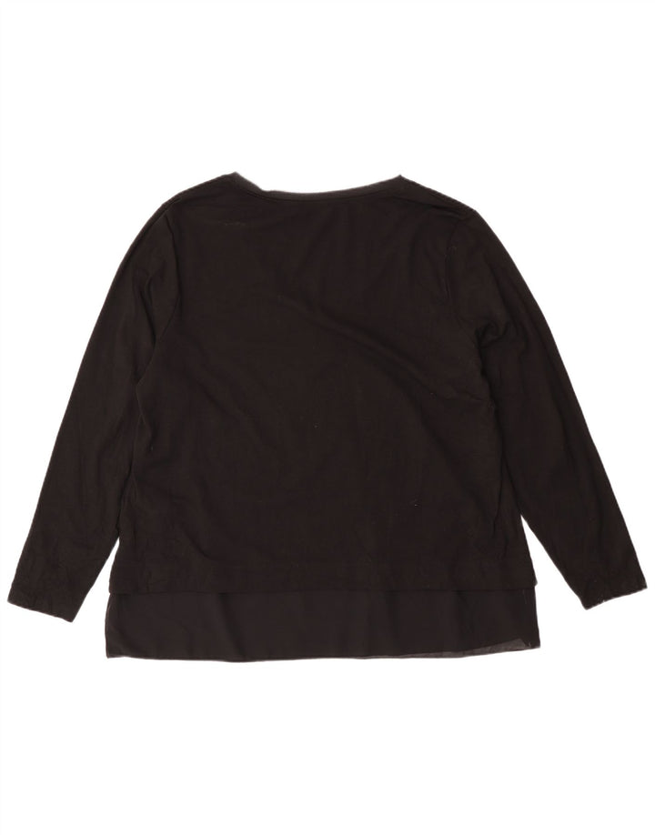 Fiorella Rubino Ženska majica dugih rukava s grafikama UK 14 Srednje crni pamuk