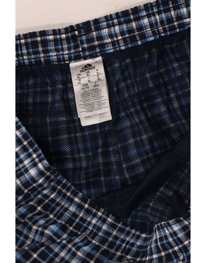 Adidas muške kupaće kratke hlače XL plavi karirani poliester
