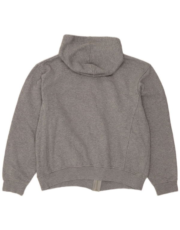 FILA Ženski pulover s kapuljačom s kapuljačom s grafičkim zatvaračem UK 20 2XL Sivi pamuk