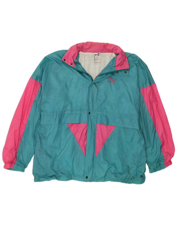 PUMA muška kišna jakna s kapuljačom UK 42 XL plava najlonska boja