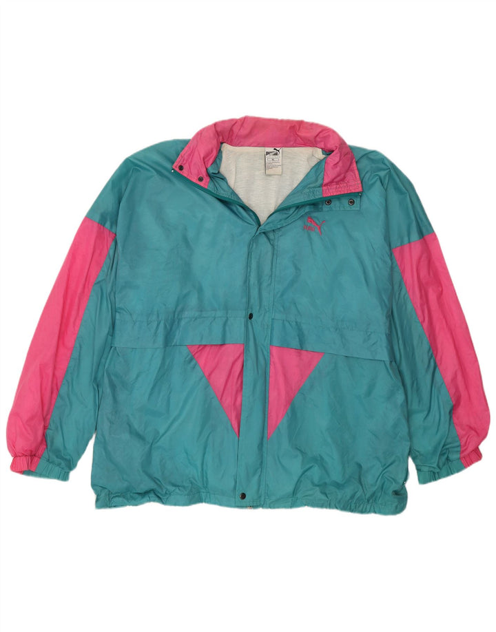 PUMA muška kišna jakna s kapuljačom UK 42 XL plava najlonska boja