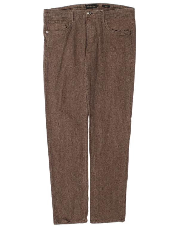 Massimo Dutti Muške uske ležerne hlače EU 42 Large W32 L32 Smeđi pamuk
