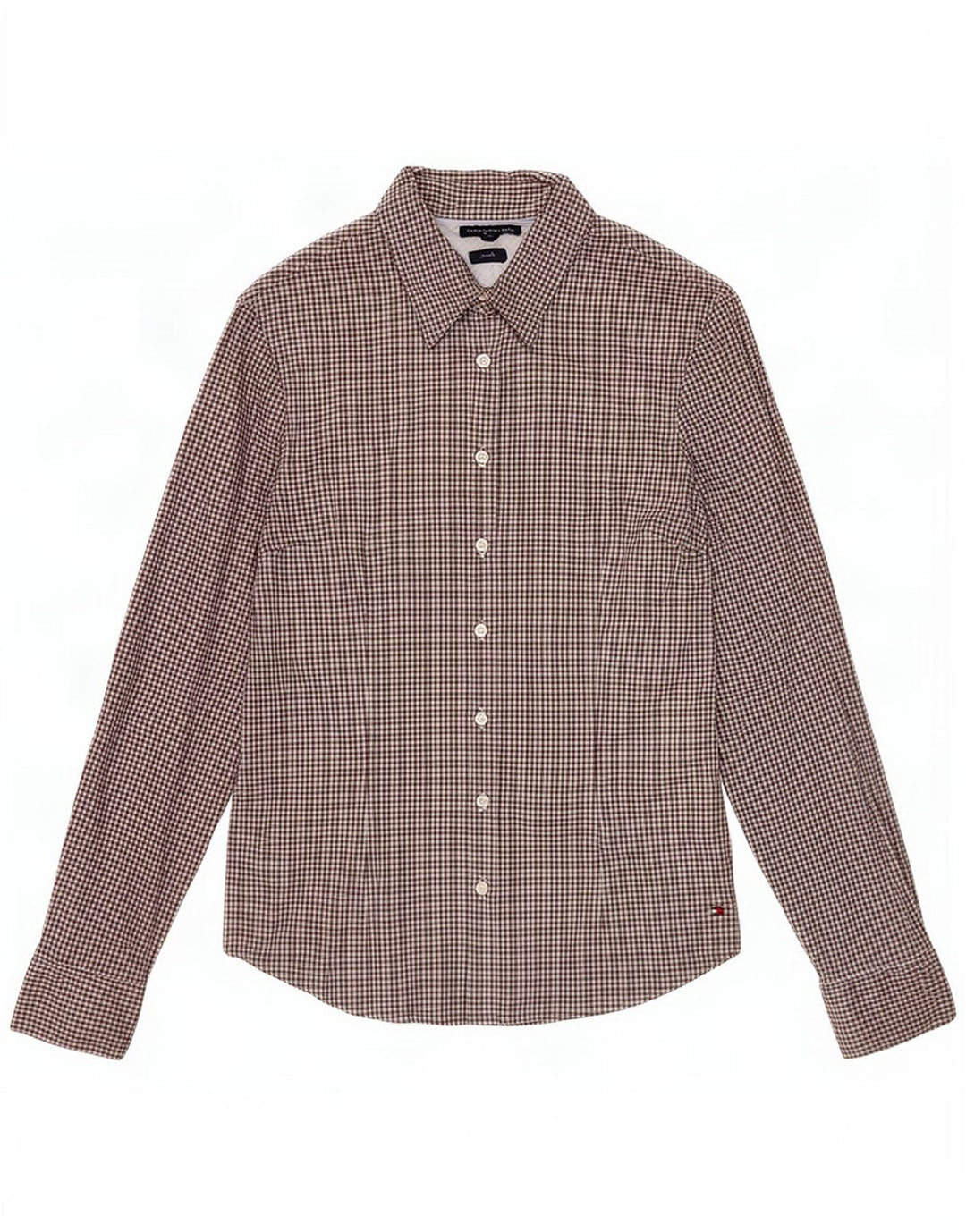 Tommy Hilfiger ženska rastezljiva košulja US 10 Large Black Gingham pamuk