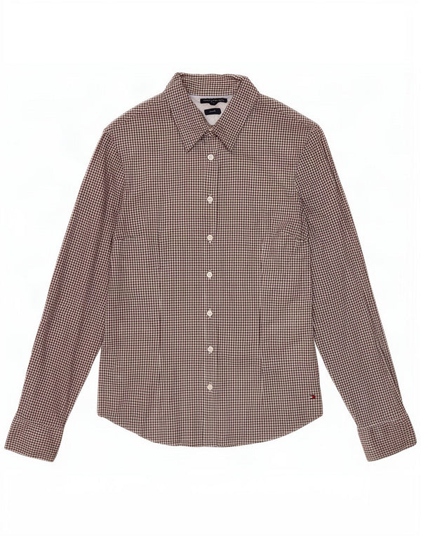 Tommy Hilfiger ženska rastezljiva košulja US 10 Large Black Gingham pamuk
