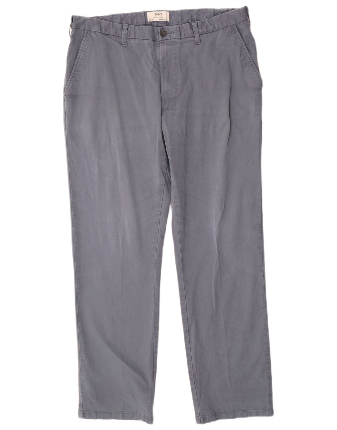 Marks & Spencer muške chino hlače standardnog kroja W38 L31 plavi pamuk