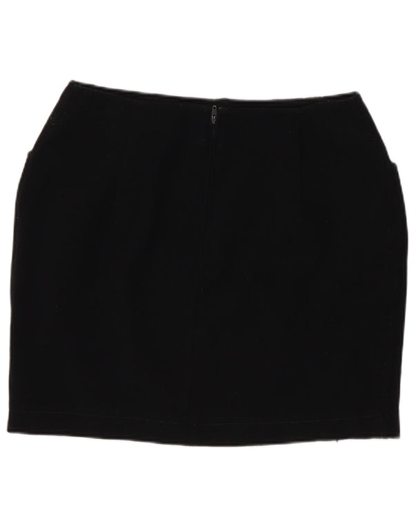 Marella ženska mini suknja UK 10 mala W26 crna vuna
