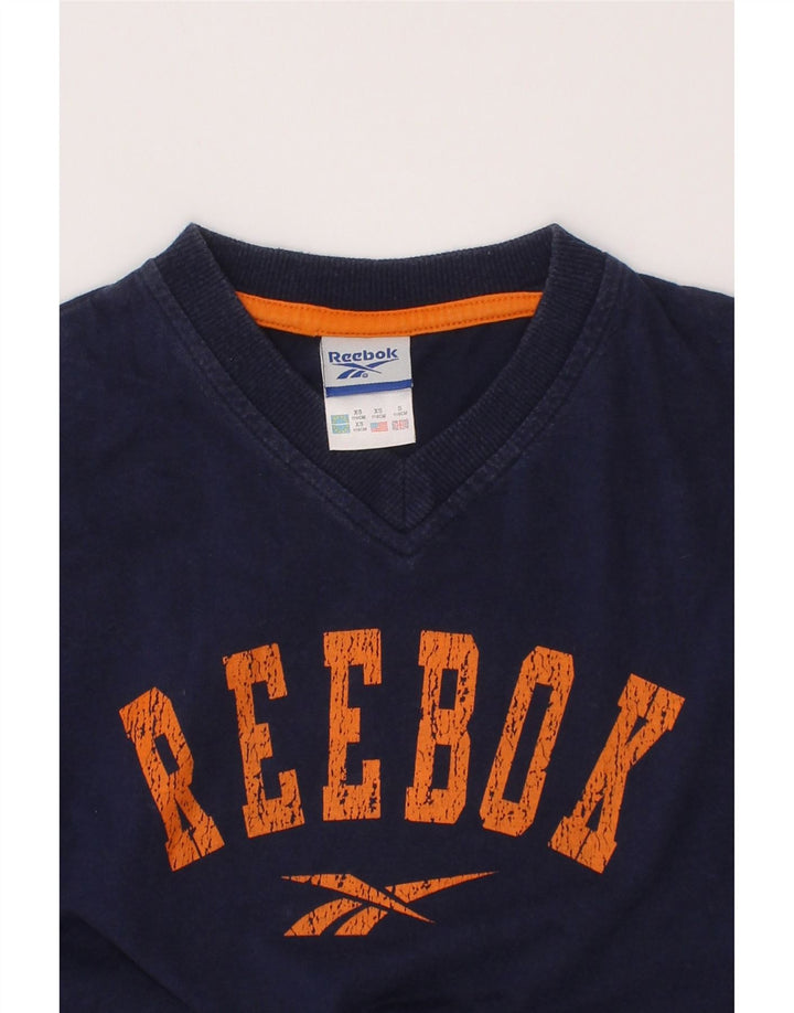 Reebok Boys Graphic T-Shirt Top 5-6 Years Navy Blue