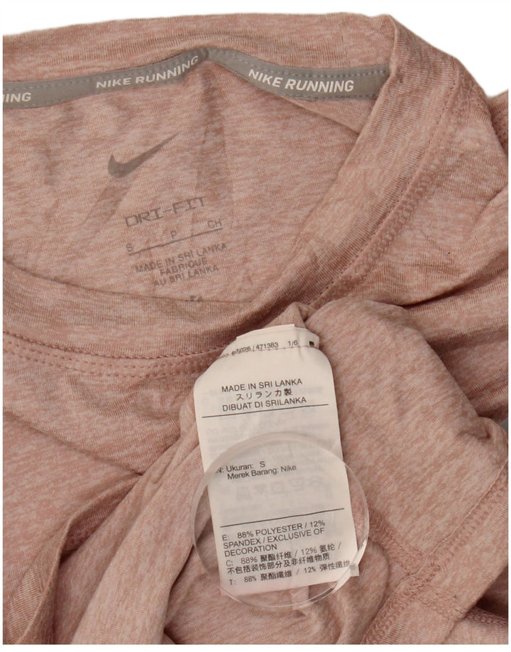 Nike ženska majica za trčanje dugih rukava UK 10 mali ružičasti flekasti poliester