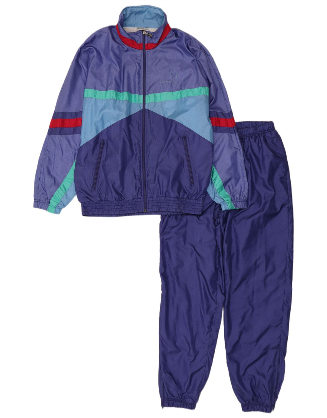 Sergio Tacchini muška puna trenirka IT 46 Small Blue Colourblock poliamid