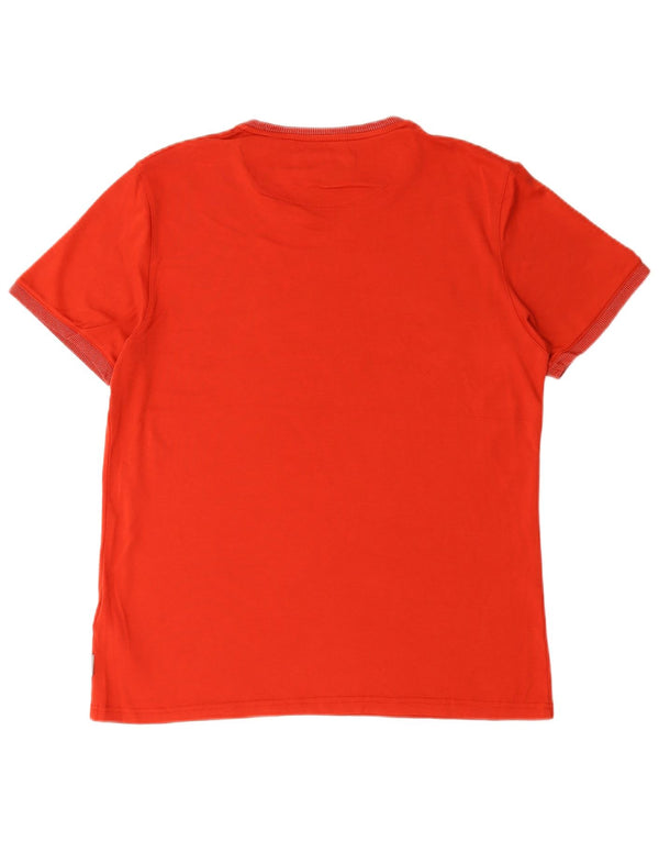 Ted Baker Mens T-Shirt Top Size 4 Large Red Cotton