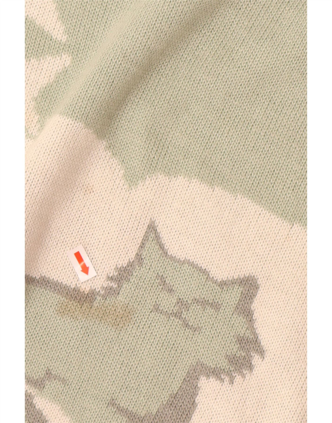 VINTAGE ženski džemper s kornjačevim ovratnikom UK 16 Veliki zeleni životinjski print