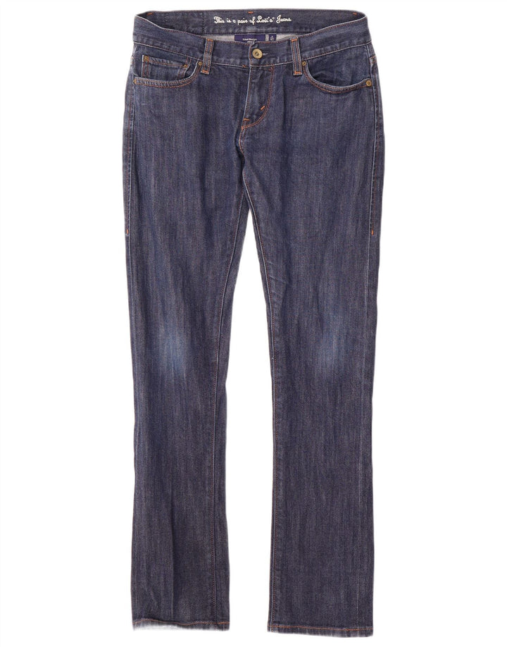 Levi's ženske nagnute ravne traperice US 4 male W27 L30 plavi pamuk