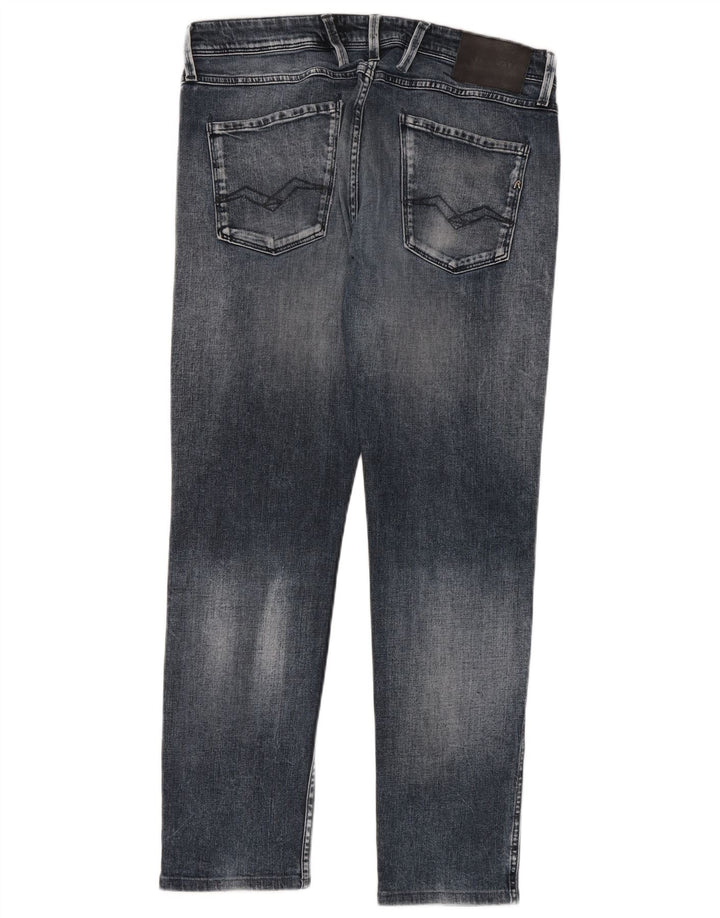 Replay Muške Anbass Distressed Slim Jeans W34 L30 Plave