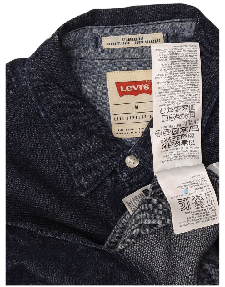Levi's muška traper košulja standardnog kroja srednje tamnoplavi pamuk