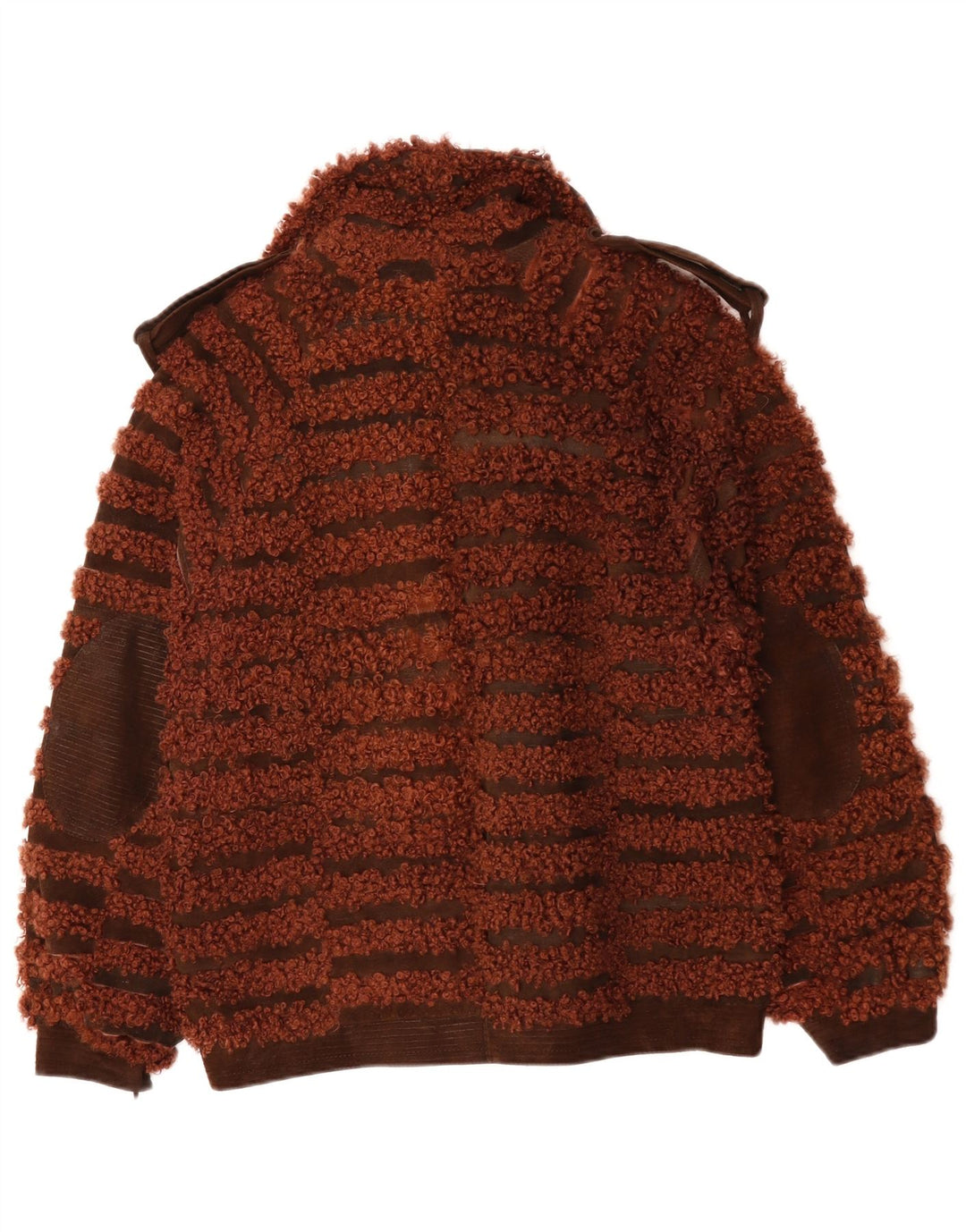 VINTAGE ženska bomber jakna UK 16 velike smeđe pruge