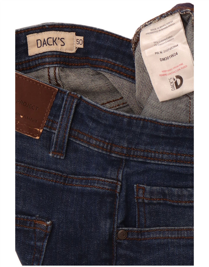 DACK'S muške ravne traperice IT 50 Large W34 L31 tamnoplavi pamuk