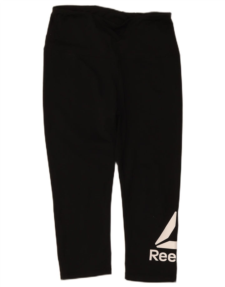Reebok ženske Graphic Capri tajice UK 12 srednje crne